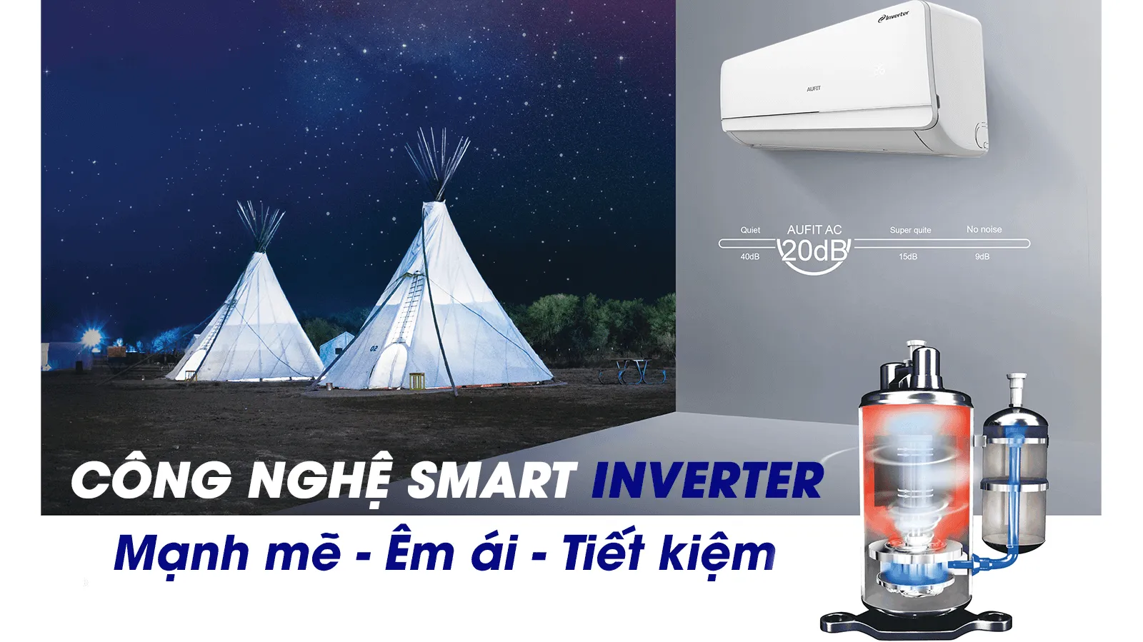 Máy lạnh AUFIT Inverter 1.5 HP ASW-12A4/FWR3DI